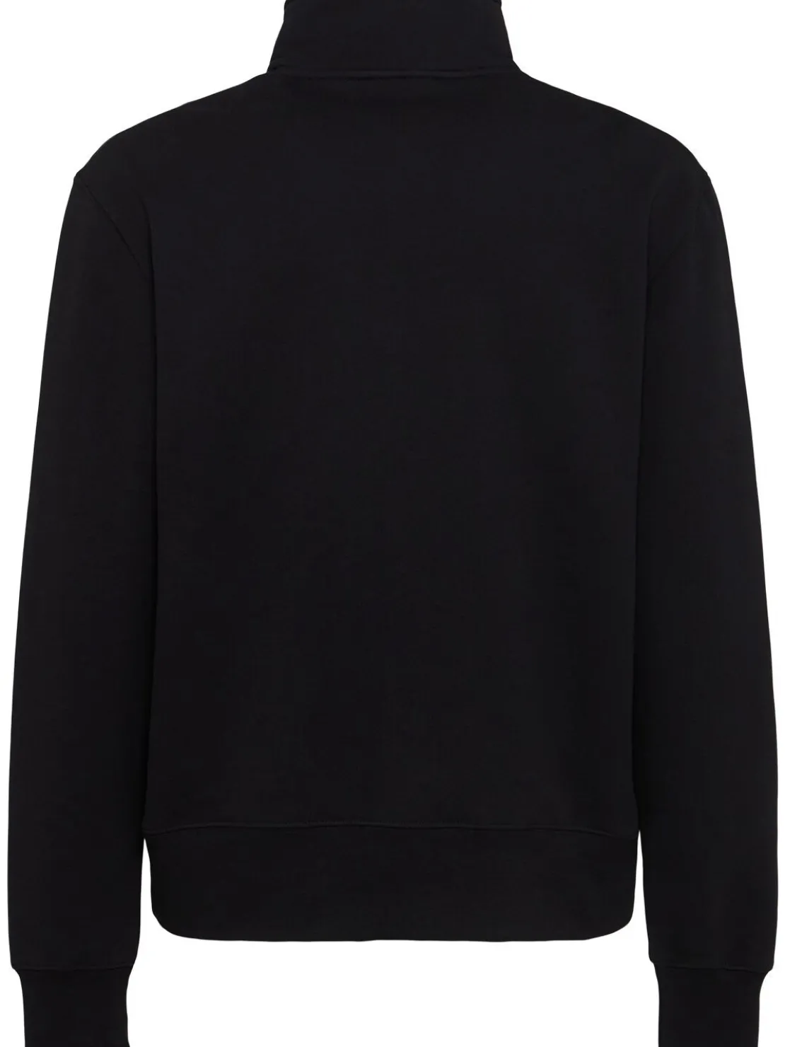 Felpa in cotone felpato con mezza zip