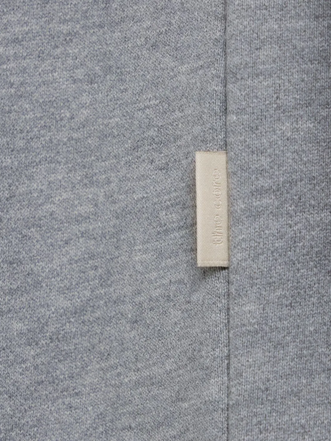 Felpa in cotone felpato con mezza zip