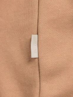 Felpa in cotone felpato con mezza zip