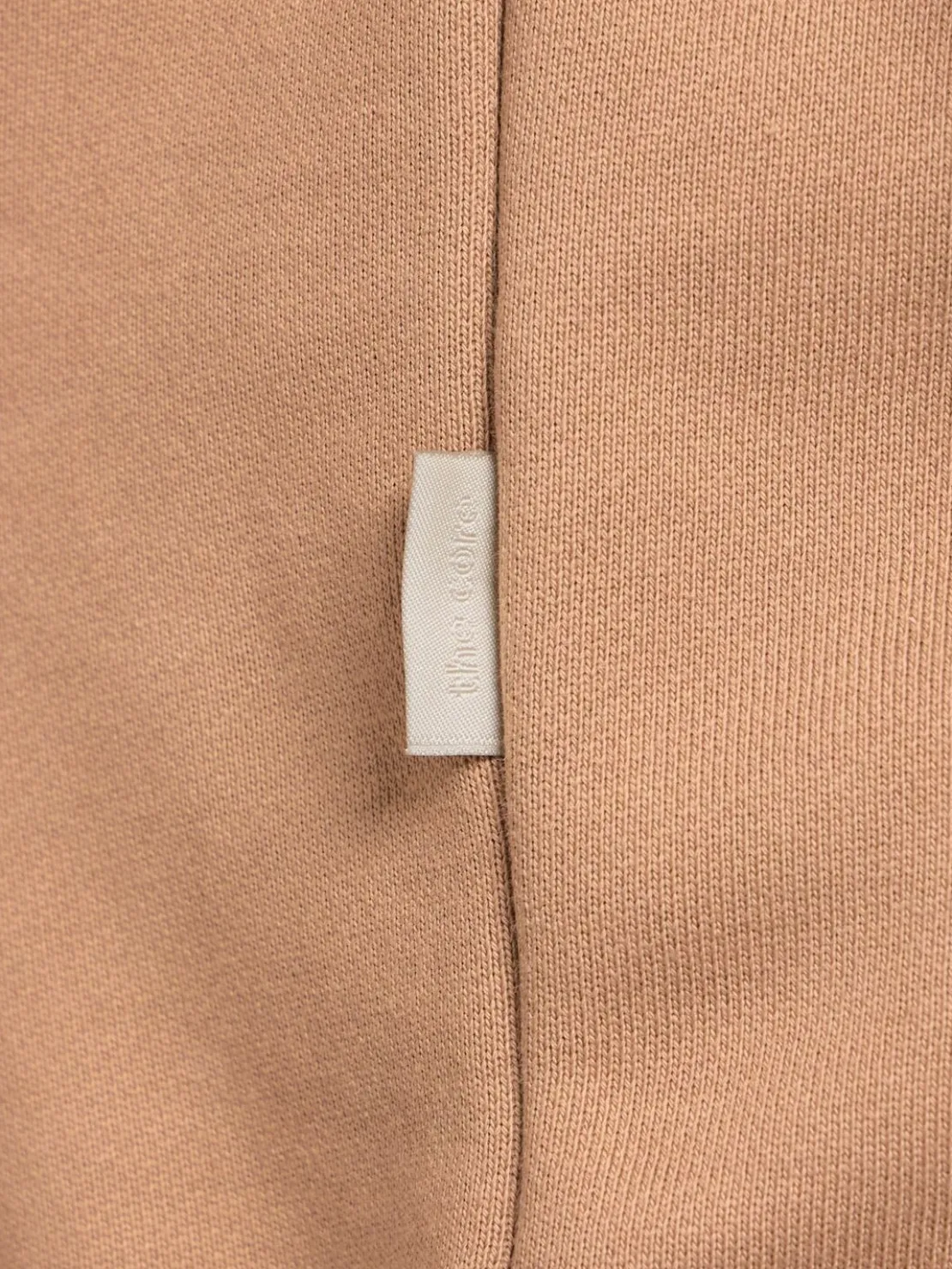 Felpa in cotone felpato con mezza zip