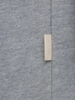 Felpa in cotone felpato con mezza zip