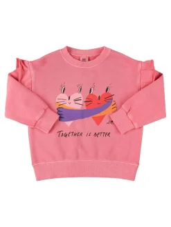 Felpa in cotone stampato