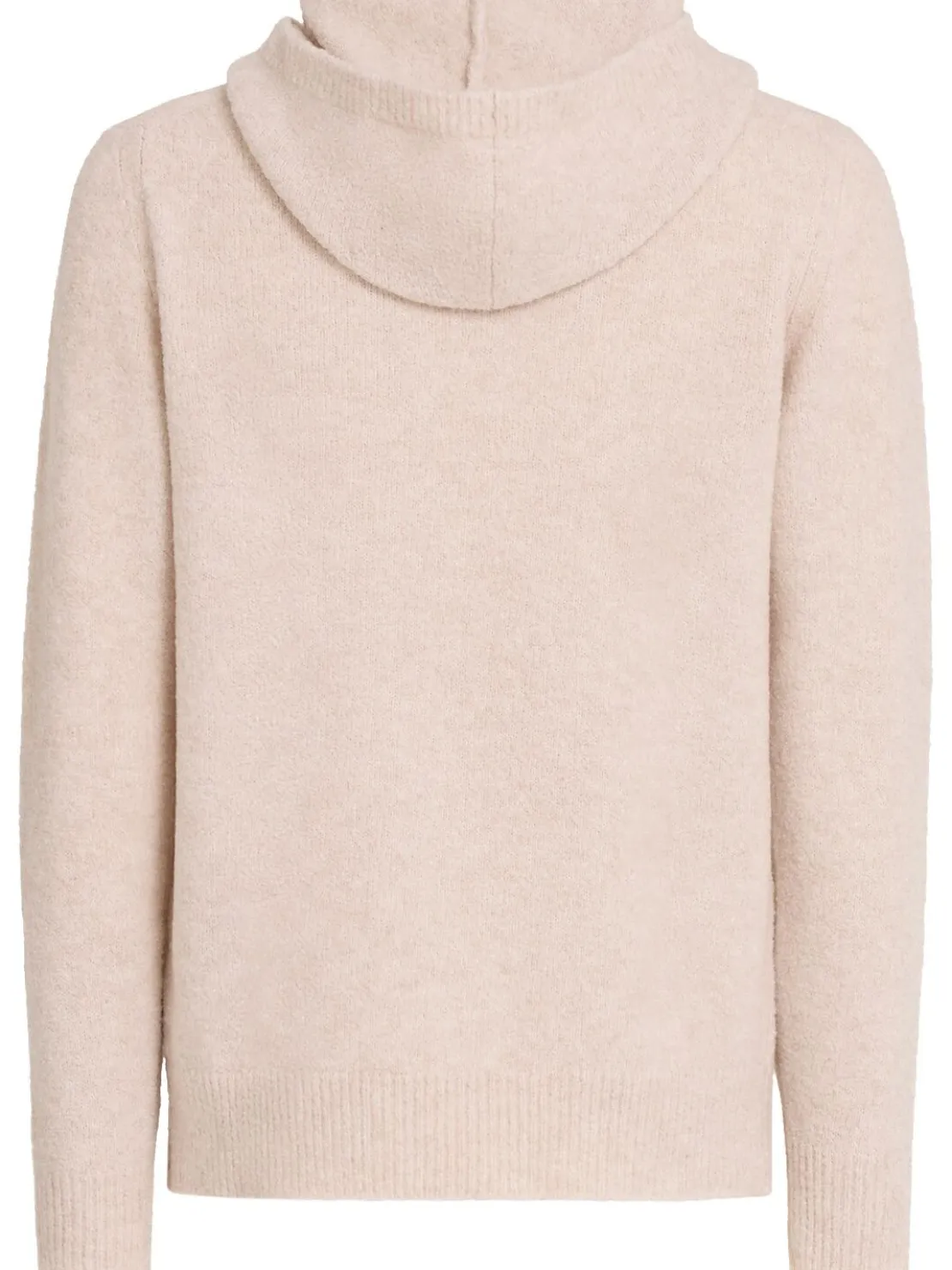 Felpa in maglia di lana con mezza zip e cappuccio