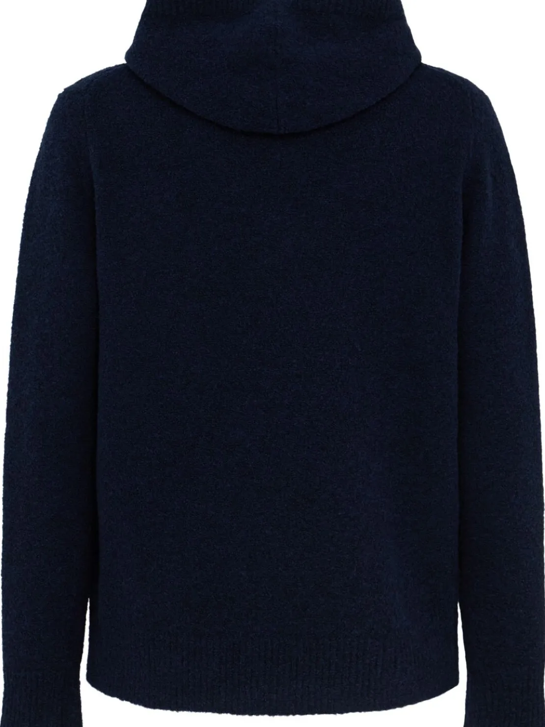 Felpa in maglia di lana con mezza zip e cappuccio
