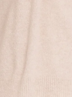 Felpa in maglia di lana con mezza zip e cappuccio
