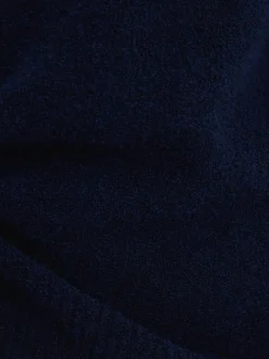Felpa in maglia di lana con mezza zip e cappuccio