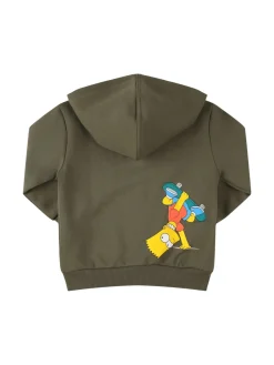 Felpa in misto cotone con cappuccio