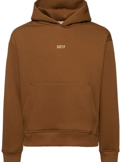Felpa in misto cotone con cappuccio