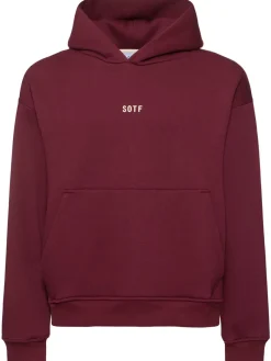 Felpa in misto cotone con cappuccio