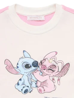 Felpa in misto cotone con stampa Stitch