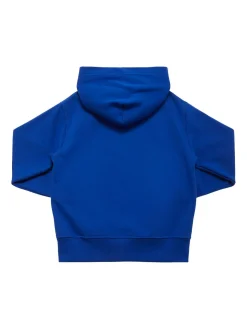 Felpa in misto cotone con zip e cappuccio