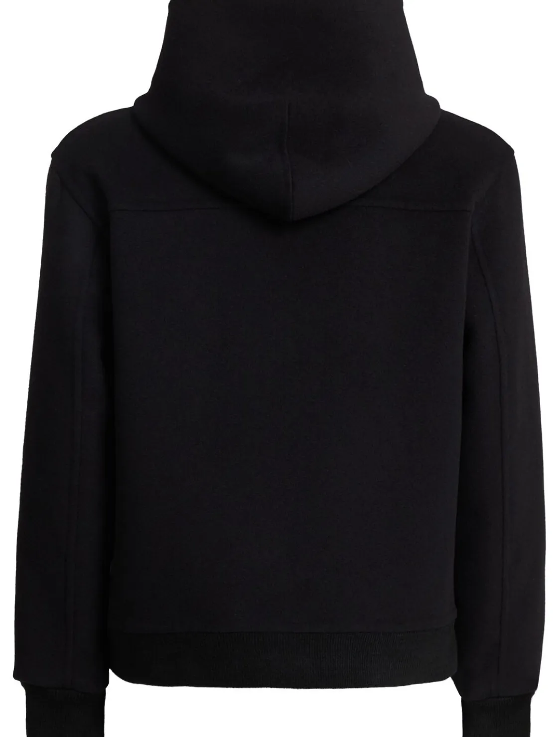 Felpa in misto lana con zip e cappuccio