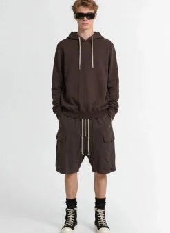 Felpa oversize in cotone con cappuccio