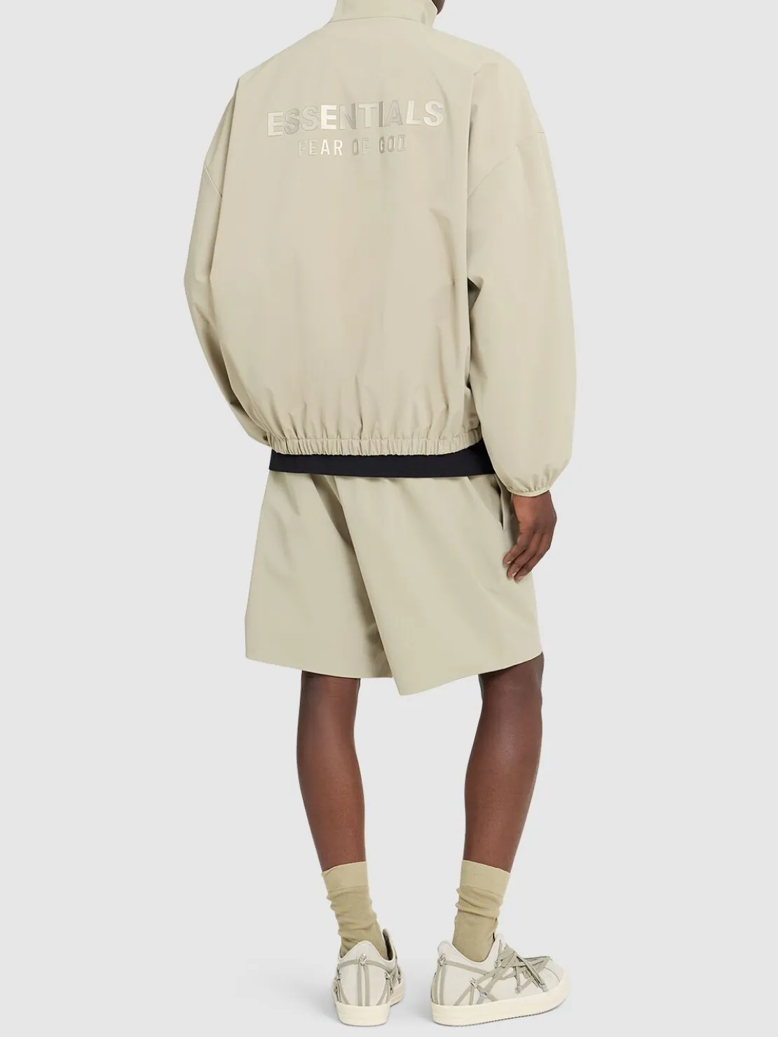 Felpa Sporty in nylon con zip parziale