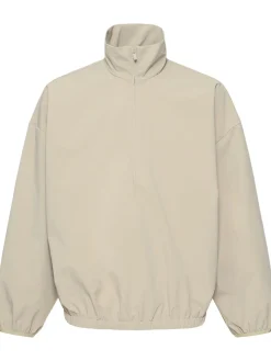 Felpa Sporty in nylon con zip parziale