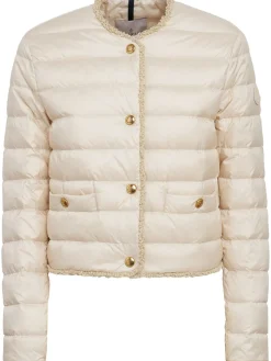 Fleurs bouclé nylon down jacket