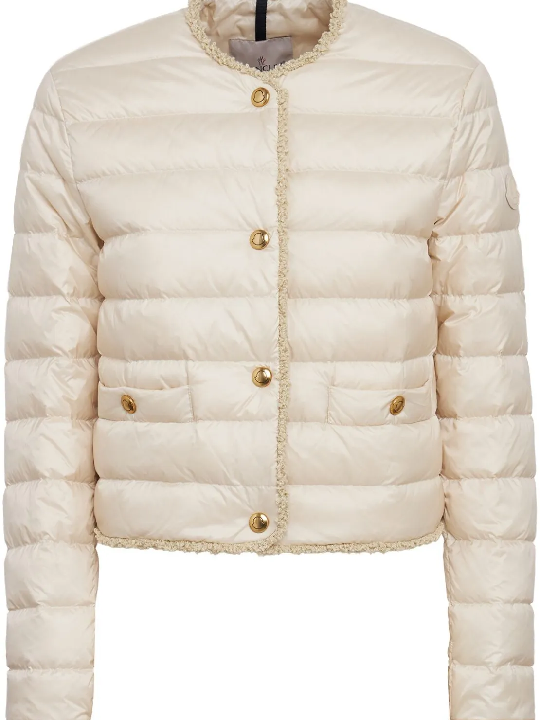 Fleurs bouclé nylon down jacket