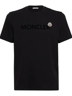 Flocked logo cotton t-shirt