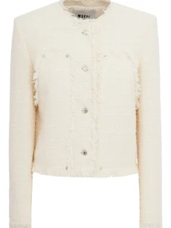 Fringed bouclé blazer