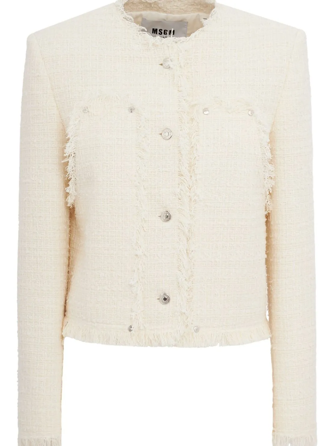 Fringed bouclé blazer