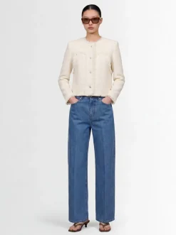 Fringed bouclé blazer