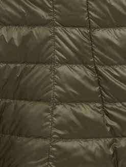 Geranium quilted nylon down jacket