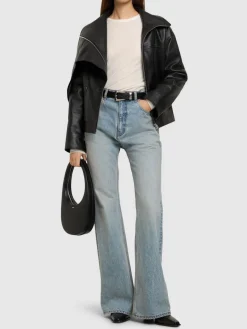 Giacca biker in pelle