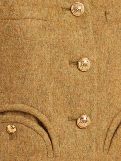 Giacca bolero Shamo in lana senza colletto