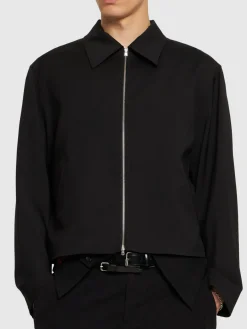 Giacca boxy fit in lana