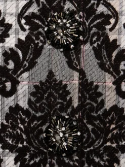 Giacca cropped floccata con perline