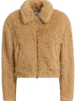 Giacca cropped in peluche