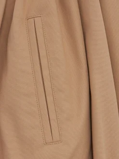 Giacca cropped in tela di cotone
