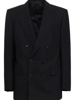 Giacca doppiopetto in twill