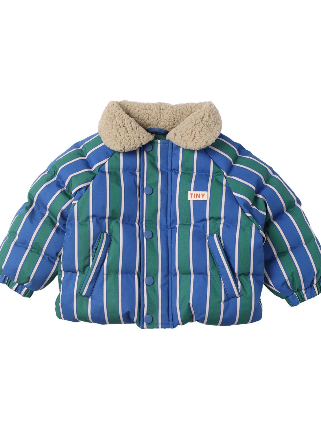 Giacca imbottita in cotone color block