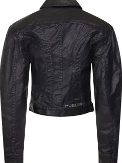 Giacca in denim cerato
