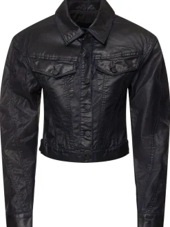 Giacca in denim cerato