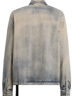Giacca in denim di cotone con zip