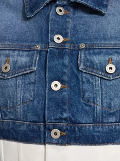 Giacca in denim Petit Grand cotone trompe l'oeil