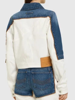 Giacca in denim Petit Grand cotone trompe l'oeil