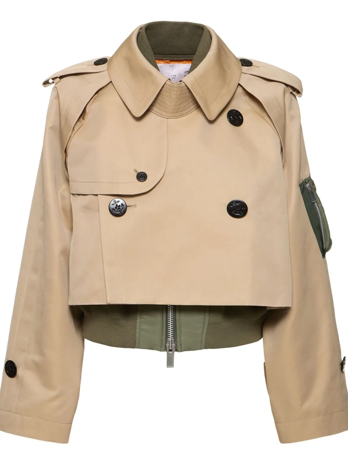 Giacca in gabardina e twill di misto cotone