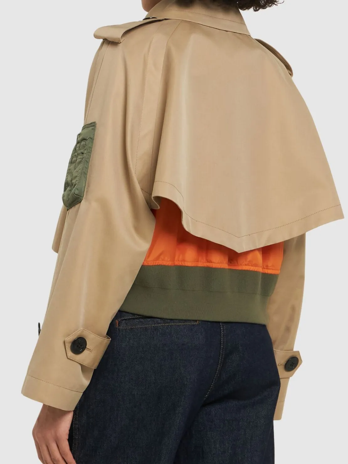 Giacca in gabardina e twill di misto cotone