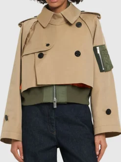 Giacca in gabardina e twill di misto cotone