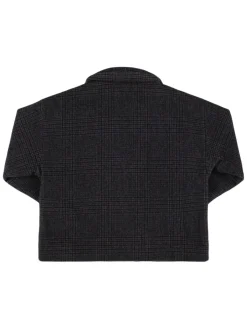 Giacca in misto lana check
