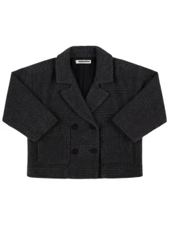 Giacca in misto lana check