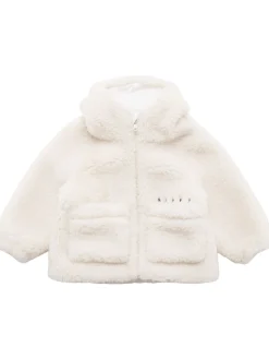 Giacca in peluche con cappuccio