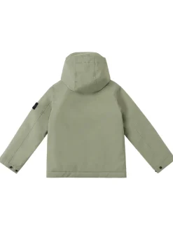 Giacca in softshell di poly con cappuccio
