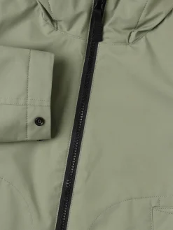 Giacca in softshell di poly con cappuccio