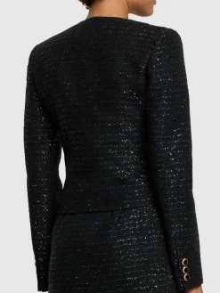 Giacca in tweed con paillettes