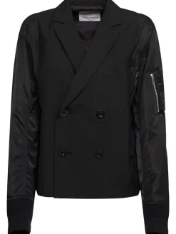 Giacca in twill di nylon