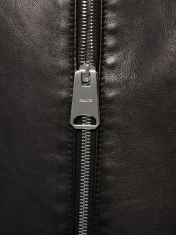 Giacca Odin in pelle con zip